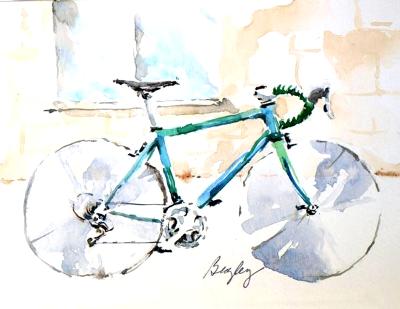 Blue-green Road Bike