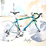 Blue-green Road Bike