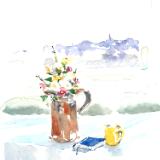 Copper Pitcher and Flowers