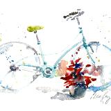 Market Bike with Poinsettia