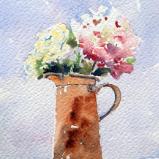 Copper Pitcher & Roses