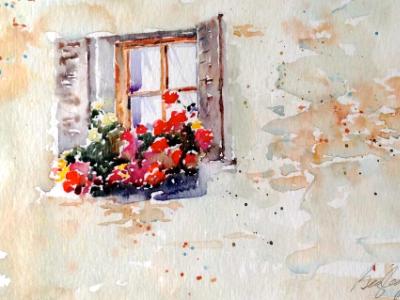 Window Box of Flowers