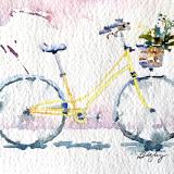 Yellow Bike with Basket